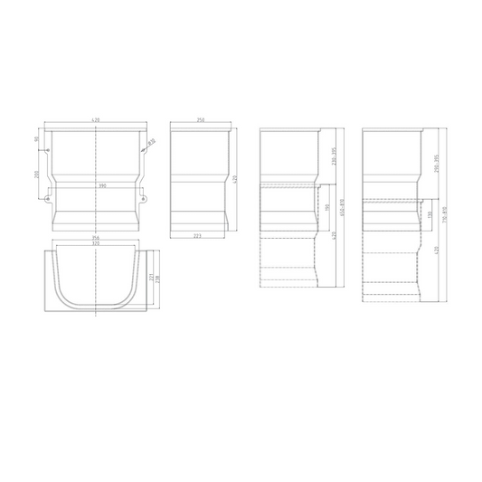 Courette d´aération MEA en composite armé de fibres de verre + grille acier galva M30/10