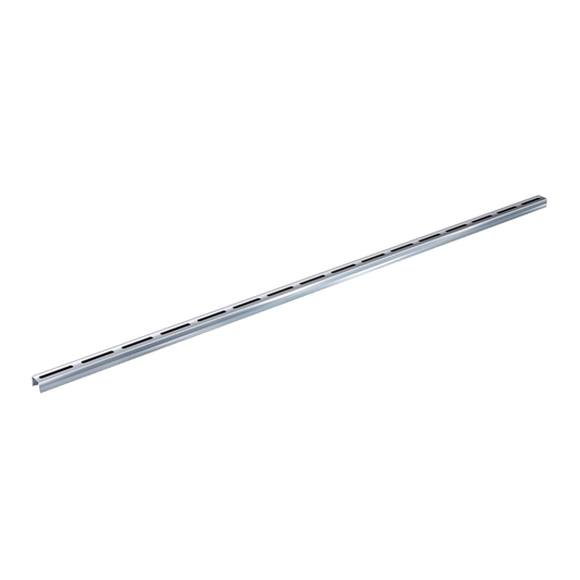 Profil inox 304 Eblade R pour caniveau MEAPARK en plastique recyclé avec fente en polypropylène - Classe de charge A15 - Norme PMR - Facile à poser. Adapté pour terrasse, jardin, entrée de bâtiment et piscine.