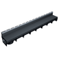 Caniveau discret MEAPARK en plastique recyclé avec fente en polypropylène et profil inox 304 Eblade S - Classe de charge A15 - Norme PMR - Facile à poser. Adapté pour terrasse, jardin, entrée de bâtiment et piscine.