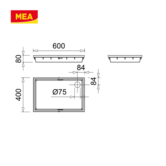 Dessin technique et dimensionnement d'un paillassons encastrables en SMC – solutions robustes et esthétiques pour entrées propres, adaptées aux environnements à fort passage. Norme PMR - classe de charge A15. 