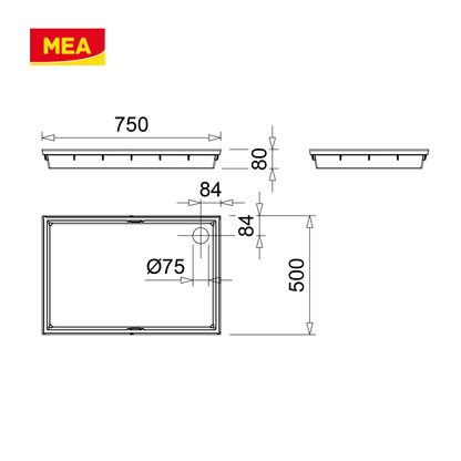 Dessin technique et dimensionnement d'un paillassons encastrables en SMC – solutions robustes et esthétiques pour entrées propres, adaptées aux environnements à fort passage. Norme PMR - classe de charge A15. 