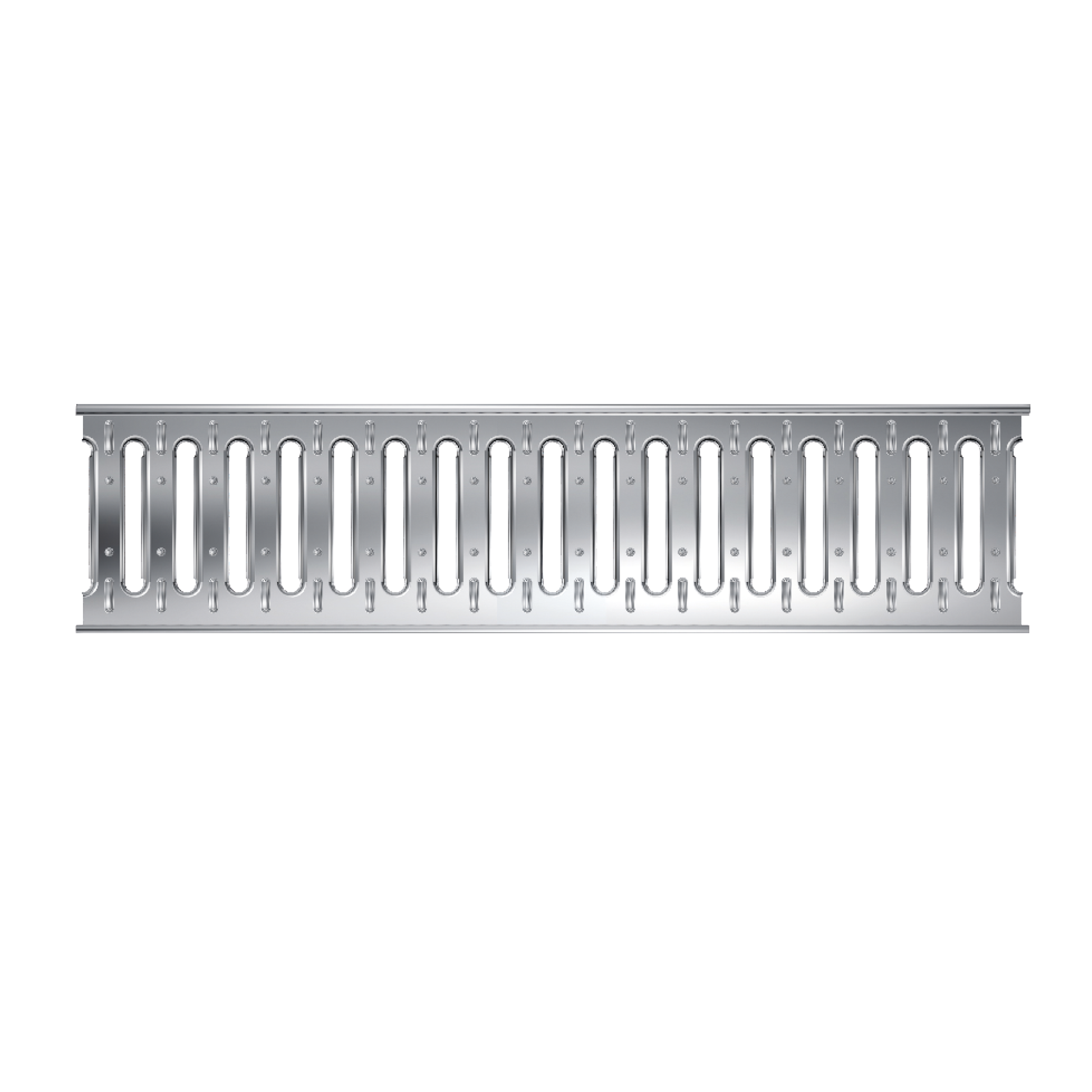 Grille de caniveau 0,5m en acier galvanisé - classe de charge A15 - compatible avec caniveau MEAPARK